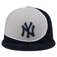 New York Yankees Retro Split Corduroy Snapback Hat - Navy/Gray | New Era