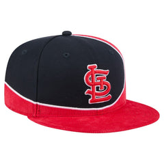 St. Louis Cardinals Retro Split Corduroy Snapback Hat - Red/Navy | New Era