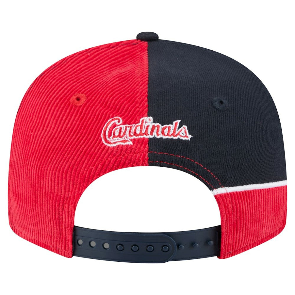 St. Louis Cardinals Retro Split Corduroy Snapback Hat - Red/Navy | New Era
