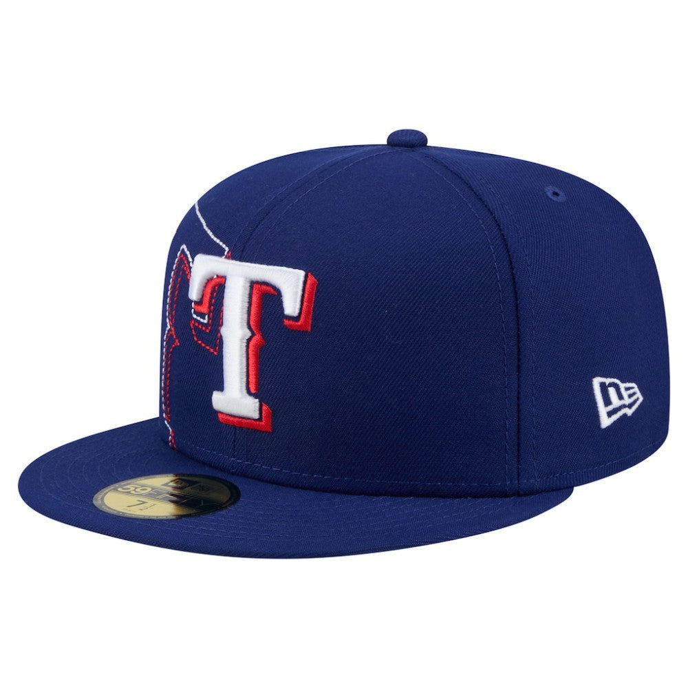 Texas Rangers Yarn Stitch 59FIFTY Fitted Hat - Royal | New Era