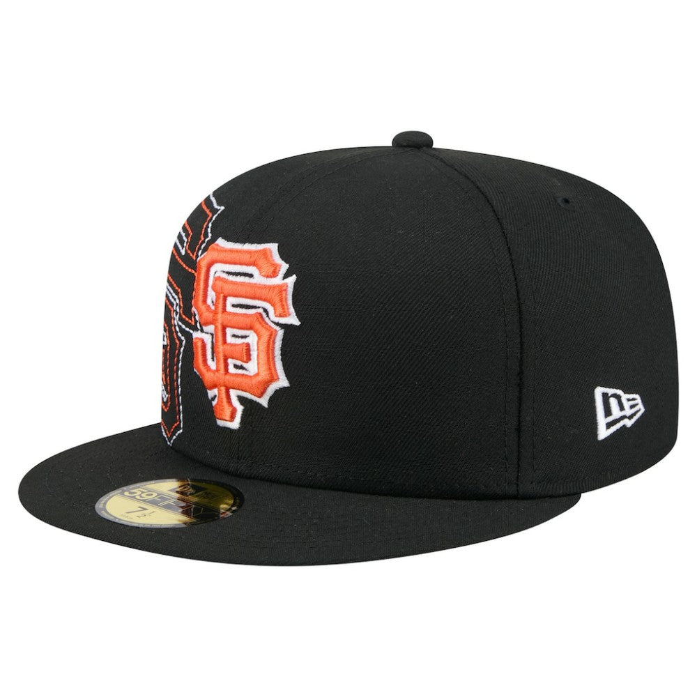 San Francisco Giants Yarn Stitch 59FIFTY Fitted Hat - Black | New Era