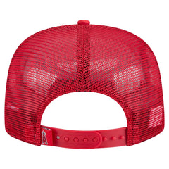 Los Angeles Angels Retro Satin Script Golfer Adjustable Hat - Red | New Era