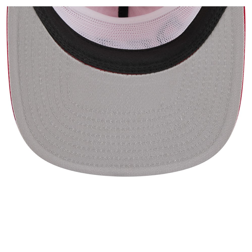 Los Angeles Angels Retro Satin Script Golfer Adjustable Hat - Red | New Era
