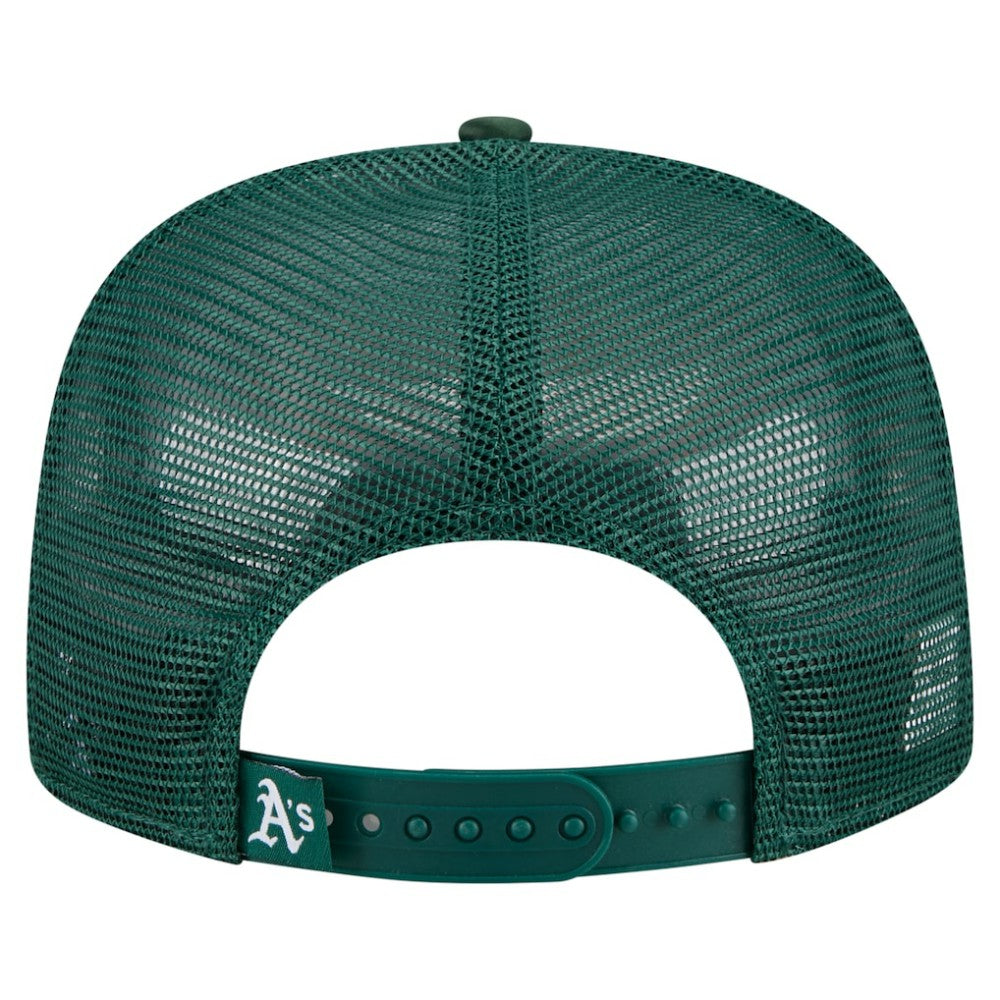 Athletics Retro Satin Script Golfer Adjustable Hat - Green | New Era