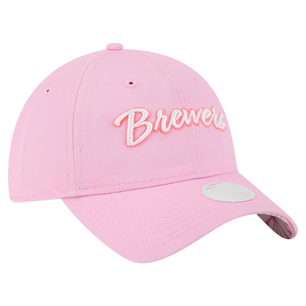 Milwaukee Brewers Women's Mother's Day 9TWENTY Adjustable Hat - Pink | New Era