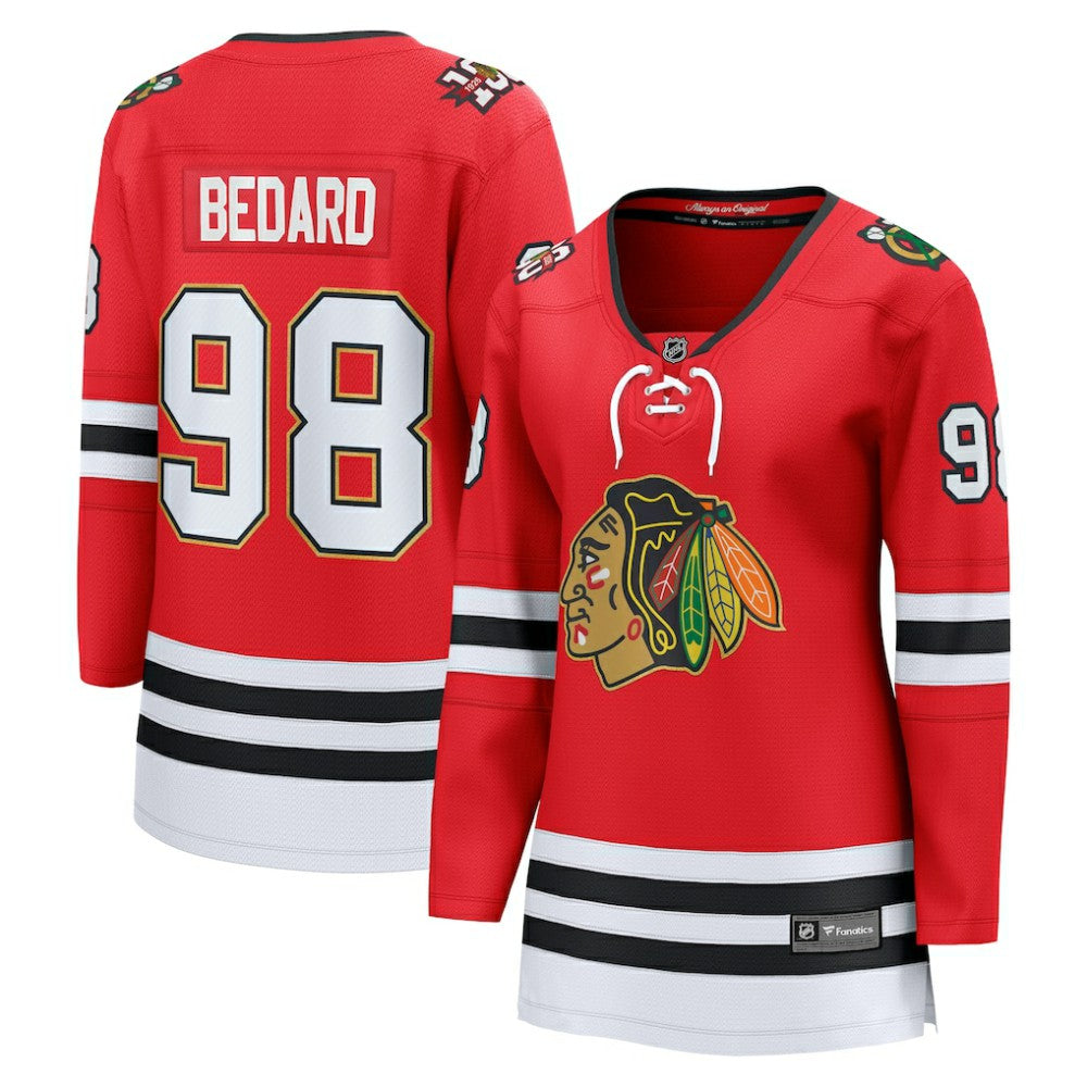 Connor Bedard Chicago Blackhawks Fanatics Women's Centennial Breakaway Player Jersey