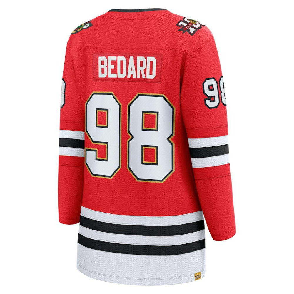 Connor Bedard Chicago Blackhawks Fanatics Women's Centennial Breakaway Player Jersey