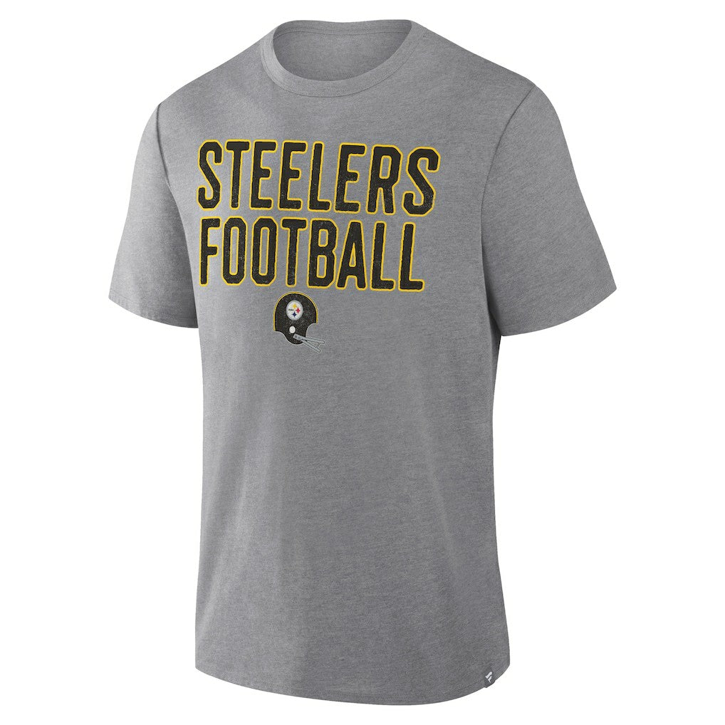 NFL Pittsburgh Steelers First Down Tribute Tri-Blend T-Shirt