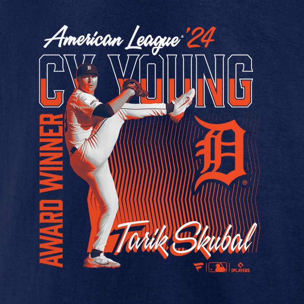Tarik Skubal Detroit Tigers Player T-Shirt - Navy