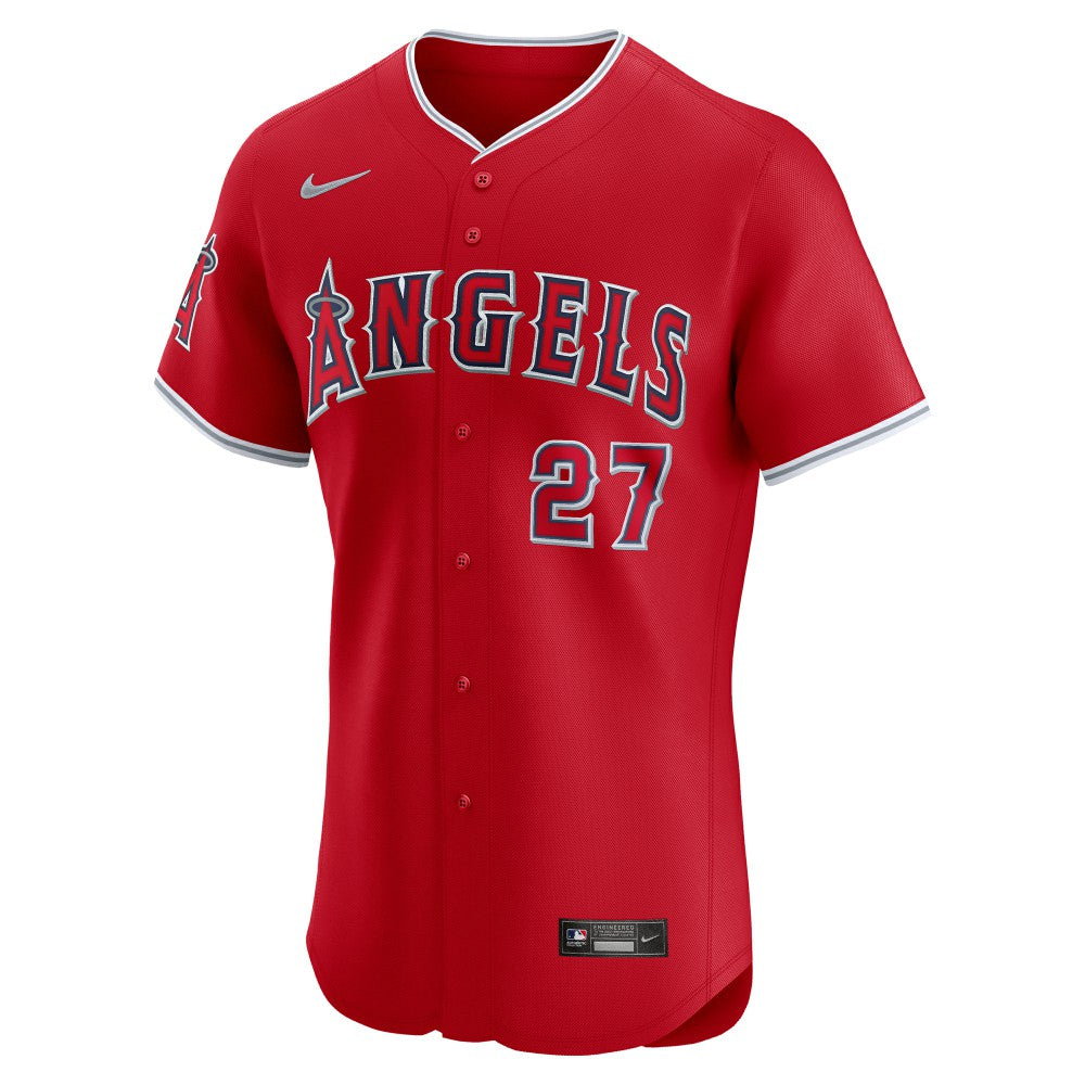 Mike Trout Los Angeles Angels Alternate Elite Jersey - Red | Nike