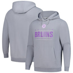 Boston Bruins Levelwear Hockey Fights Cancer Pulsar Off Season Tri-Blend Pullover Hoodie