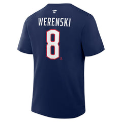 Zach Werenski Columbus Blue Jackets Fanatics Authentic Stack Name & Number T-Shirt
