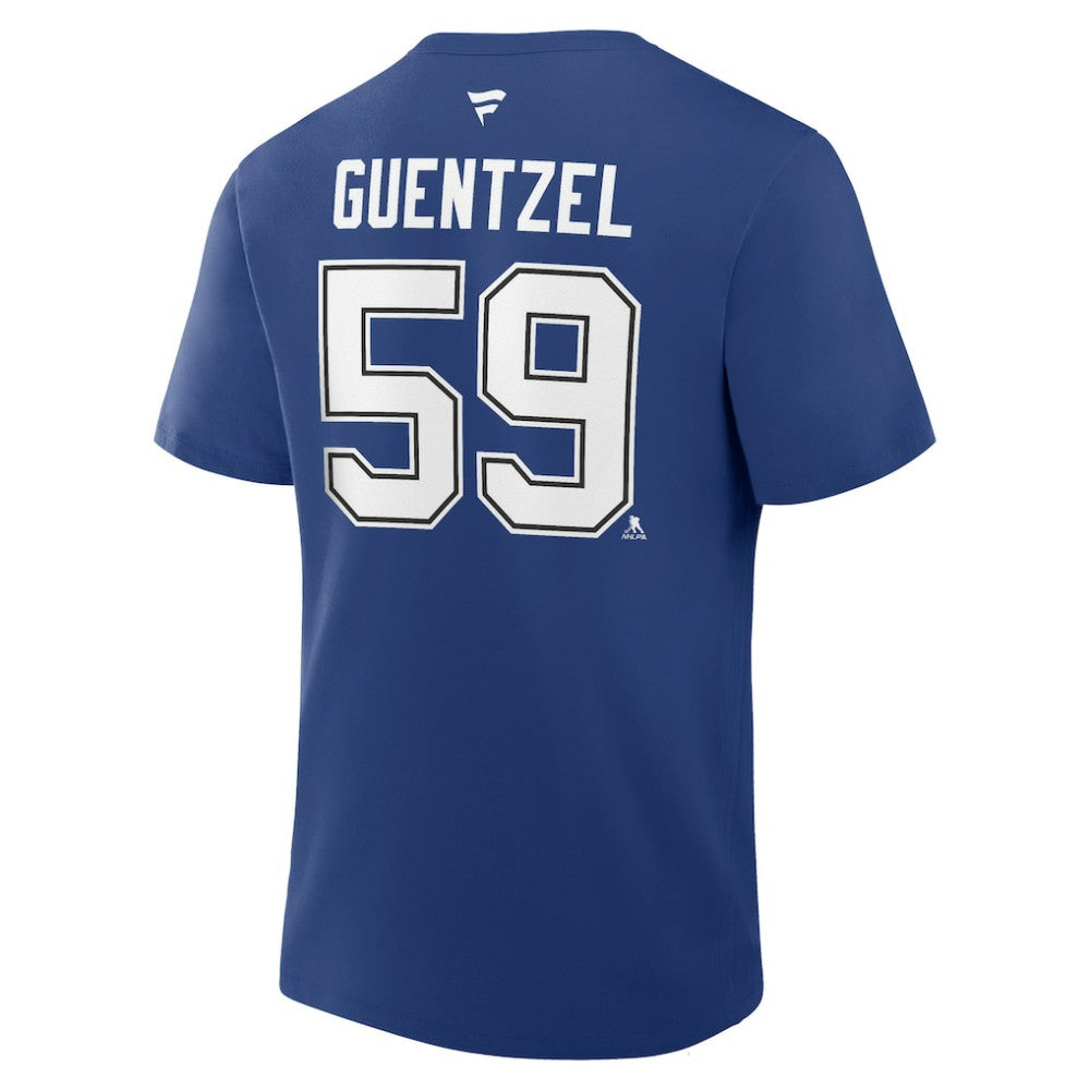 Jake Guentzel Tampa Bay Lightning Fanatics Authentic Stack Name & Number T-Shirt