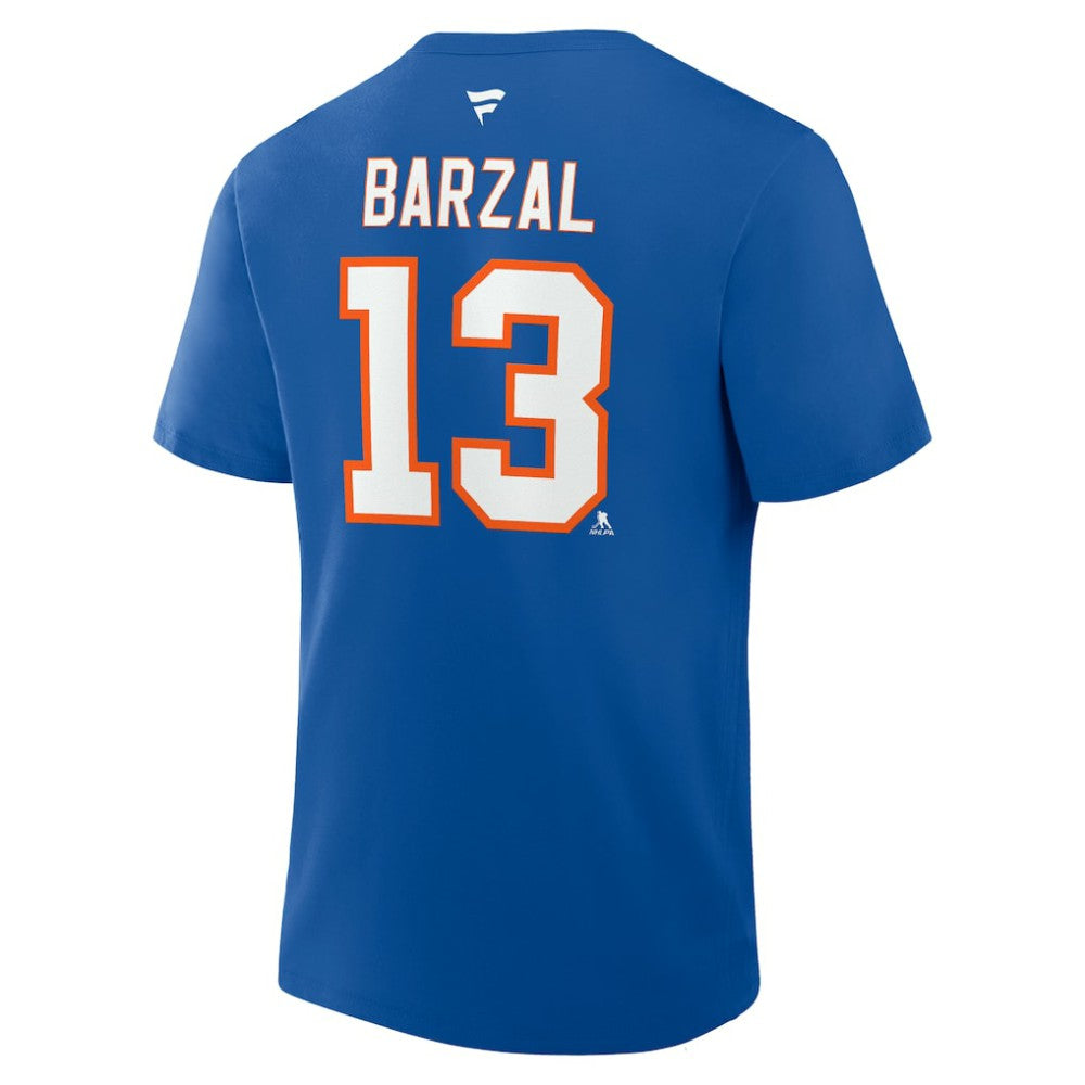 Mathew Barzal New York Islanders Fanatics Authentic Stack Name & Number T-Shirt