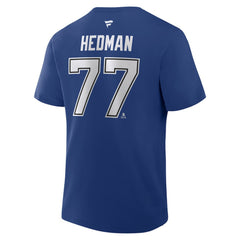 Victor Hedman Tampa Bay Lightning Fanatics Authentic Stack Name & Number T-Shirt