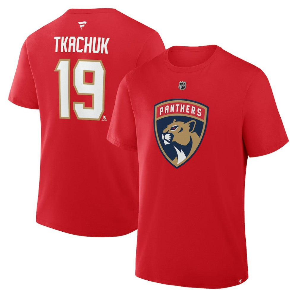 Matthew Tkachuk Florida Panthers Fanatics Authentic Stack Name & Number T-Shirt