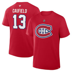 Cole Caufield Montreal Canadiens Fanatics Authentic Stack Name & Number T-Shirt