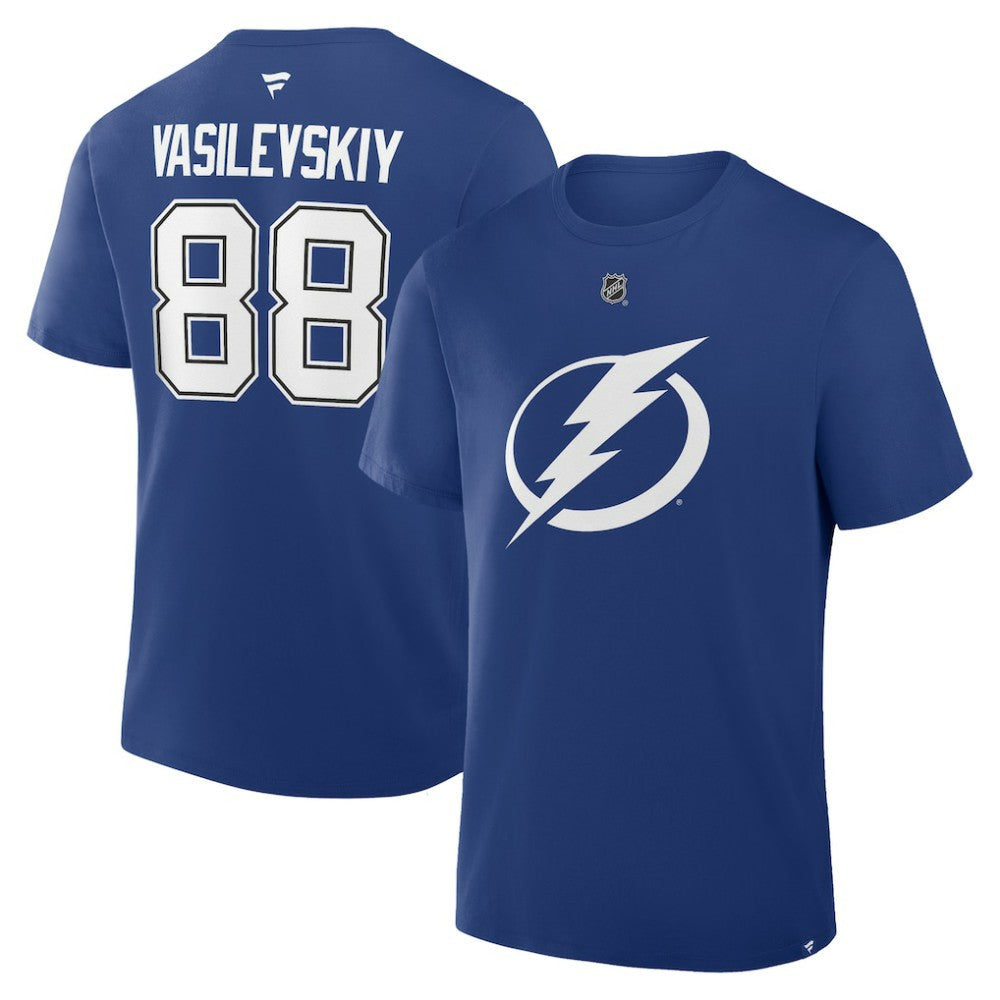 Andrei Vasilevskiy Tampa Bay Lightning Fanatics Authentic Stack Name & Number T-Shirt
