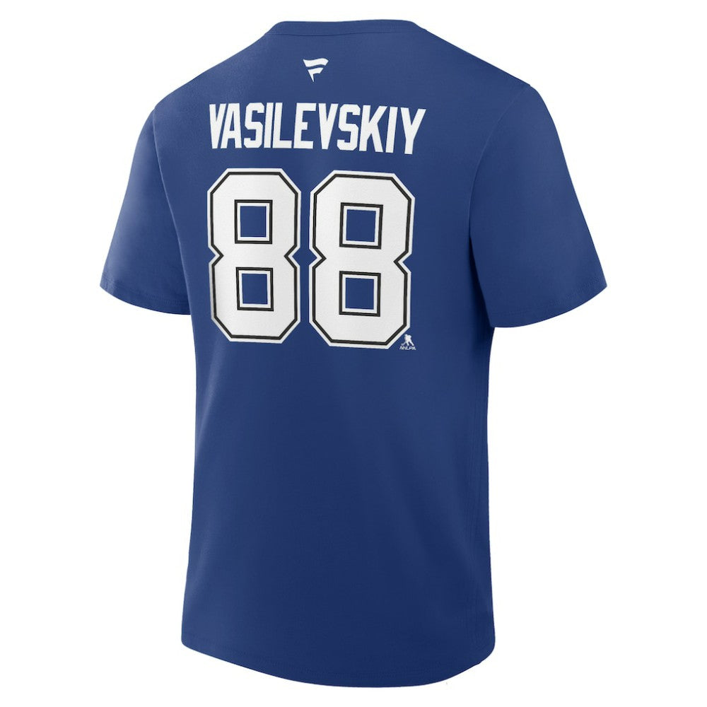 Andrei Vasilevskiy Tampa Bay Lightning Fanatics Authentic Stack Name & Number T-Shirt