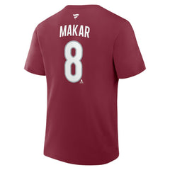 Cale Makar Colorado Avalanche Fanatics Authentic Stack Name & Number T-Shirt