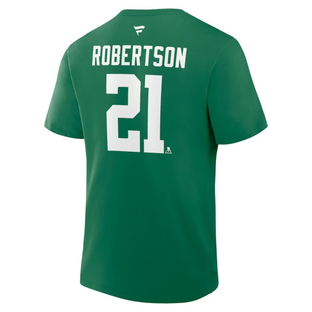 Jason Robertson Dallas Stars Fanatics Authentic Stack Name & Number T-Shirt