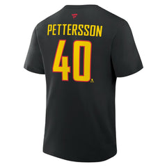 Elias Pettersson Vancouver Canucks Fanatics Authentic Stack Name & Number T-Shirt