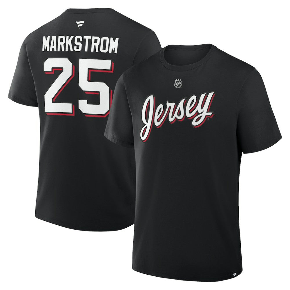 Jacob Markstrom New Jersey Devils Fanatics Authentic Stack Name & Number T-Shirt