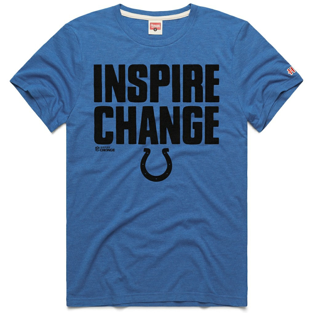 NFL Indianapolis Colts Homage Unisex 2024 Inspire Change Tri-Blend T-Shirt