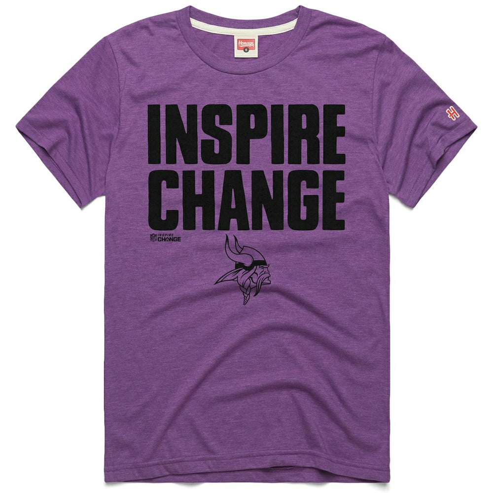 NFL Minnesota Vikings Homage Unisex 2024 Inspire Change Tri-Blend T-Shirt