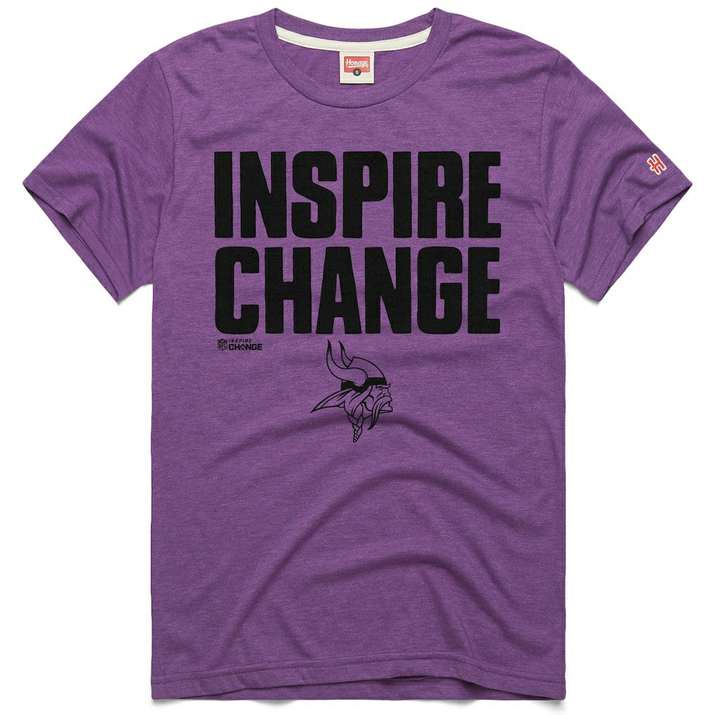 NFL Minnesota Vikings Homage Unisex 2024 Inspire Change Tri-Blend T-Shirt