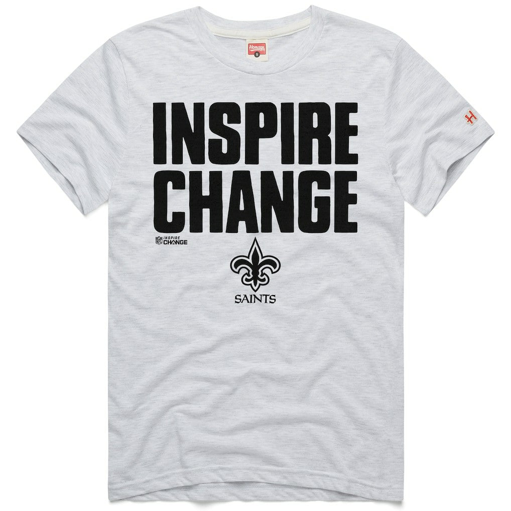 NFL New Orleans Saints Homage Unisex 2024 Inspire Change Tri-Blend T-Shirt