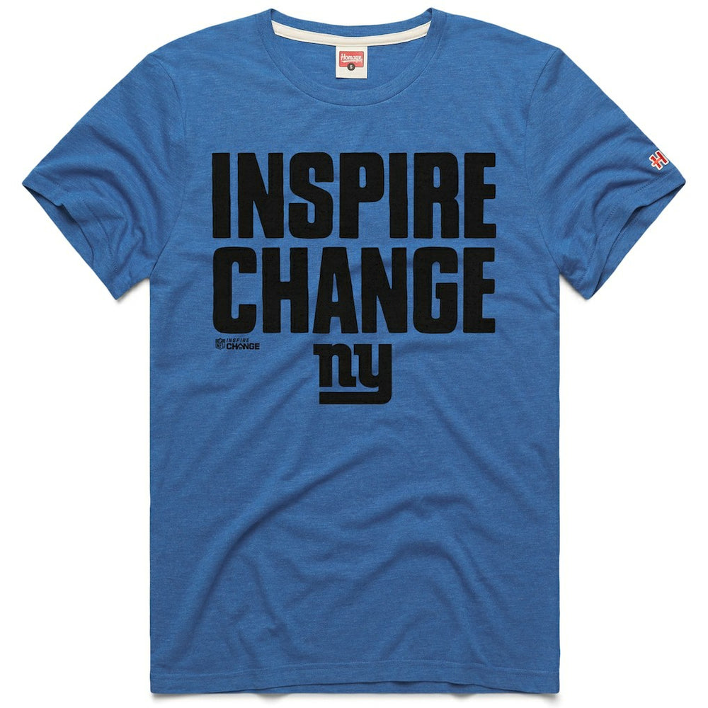 NFL New York Giants Homage Unisex 2024 Inspire Change Tri-Blend T-Shirt