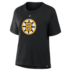 Jeremy Swayman Boston Bruins Fanatics Women's Authentic Stack Name & Number T-Shirt
