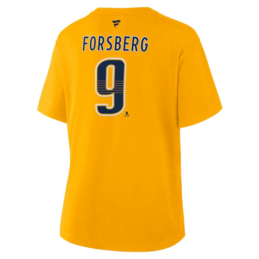 Filip Forsberg Nashville Predators Fanatics Women's Authentic Stack Name & Number T-Shirt