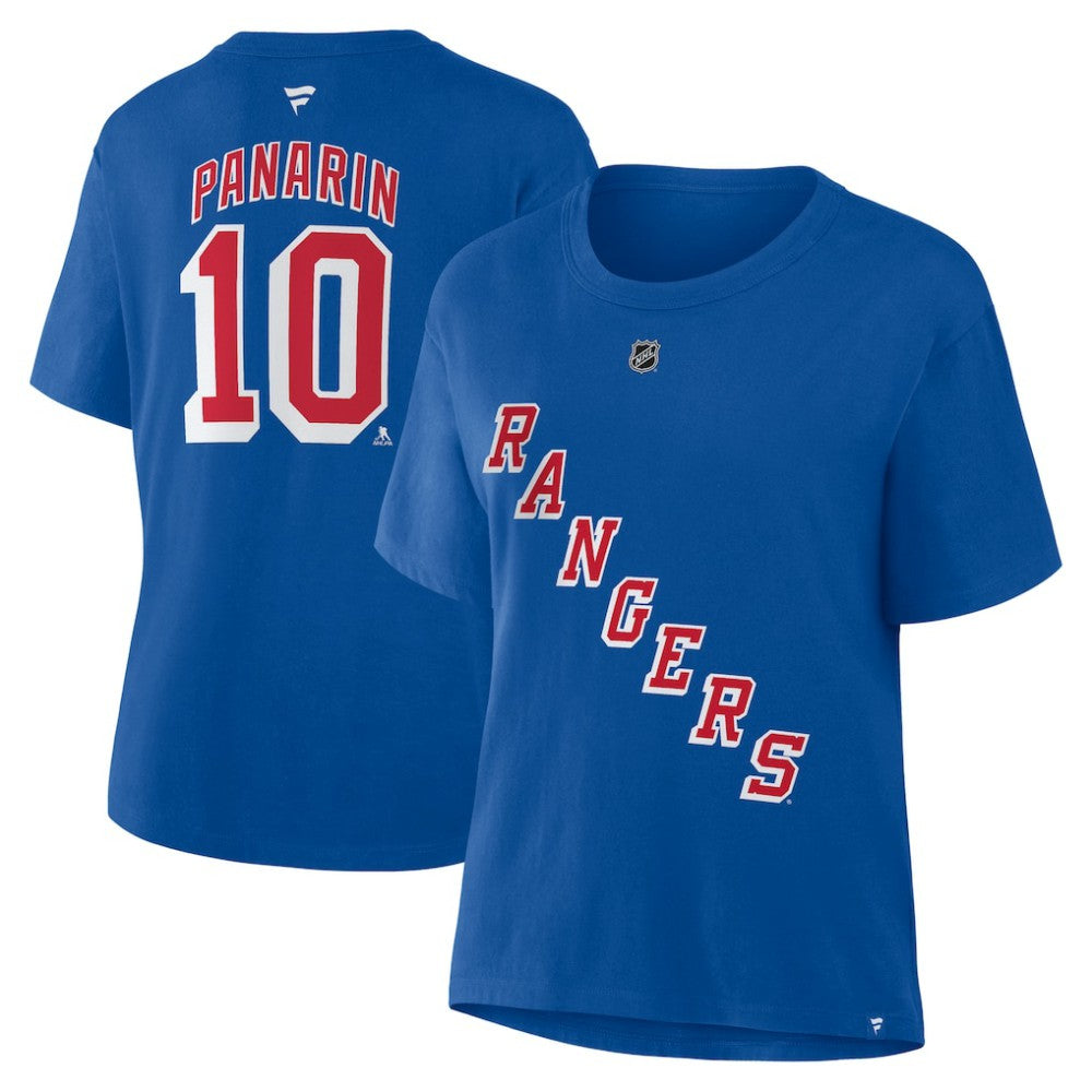 Artemi Panarin New York Rangers Fanatics Women's Authentic Stack Name & Number T-Shirt
