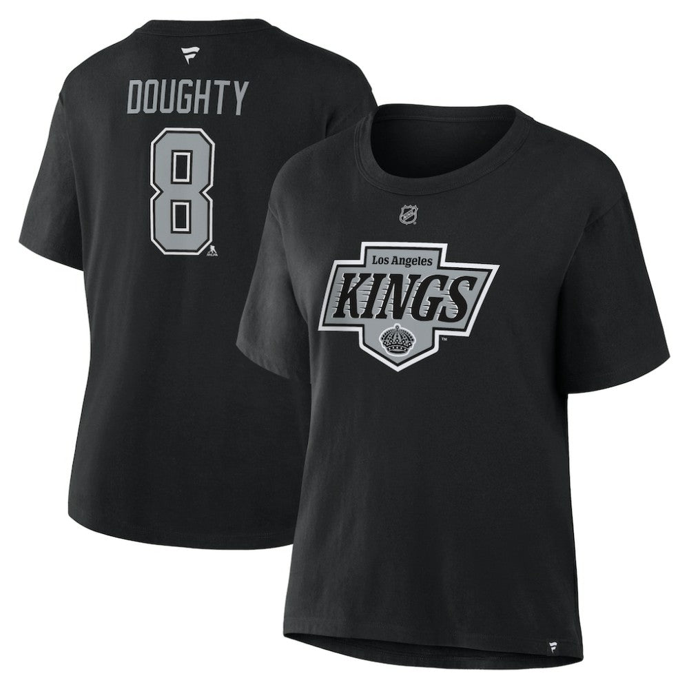 Drew Doughty Los Angeles Kings Fanatics Women's Authentic Stack Name & Number T-Shirt