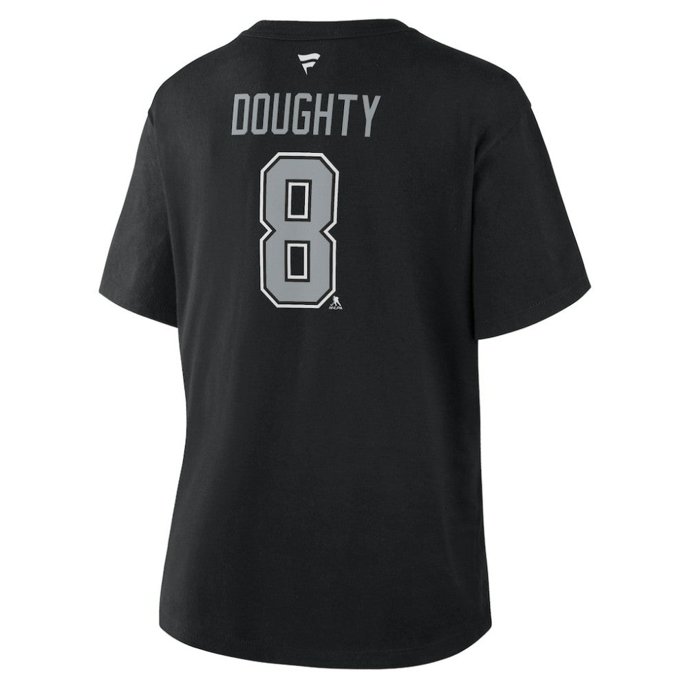 Drew Doughty Los Angeles Kings Fanatics Women's Authentic Stack Name & Number T-Shirt