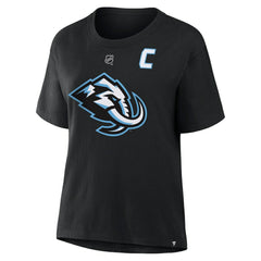 Clayton Keller Utah Mammoth Fanatics Women's Authentic Stack Name & Number T-Shirt