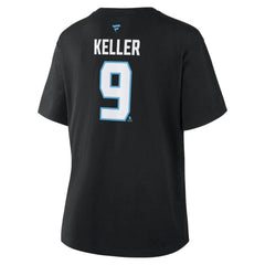 Clayton Keller Utah Mammoth Fanatics Women's Authentic Stack Name & Number T-Shirt