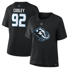 Logan Cooley Utah Mammoth Fanatics Women's Authentic Stack Name & Number T-Shirt