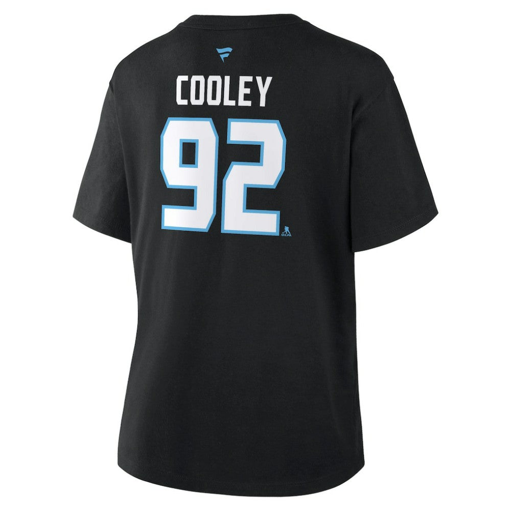 Logan Cooley Utah Mammoth Fanatics Women's Authentic Stack Name & Number T-Shirt