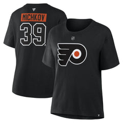 Matvei Michkov Philadelphia Flyers Fanatics Women's Authentic Stack Name & Number T-Shirt
