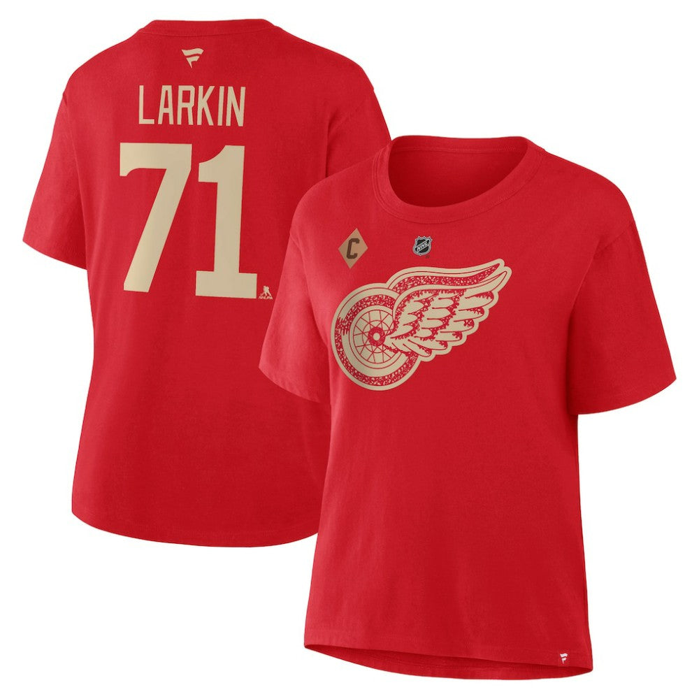 Dylan Larkin Detroit Red Wings Fanatics Women's Authentic Stack Name & Number T-Shirt