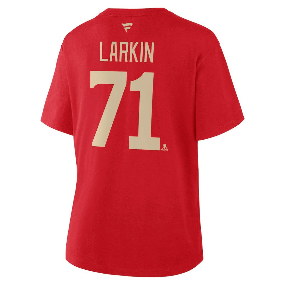 Dylan Larkin Detroit Red Wings Fanatics Women's Authentic Stack Name & Number T-Shirt