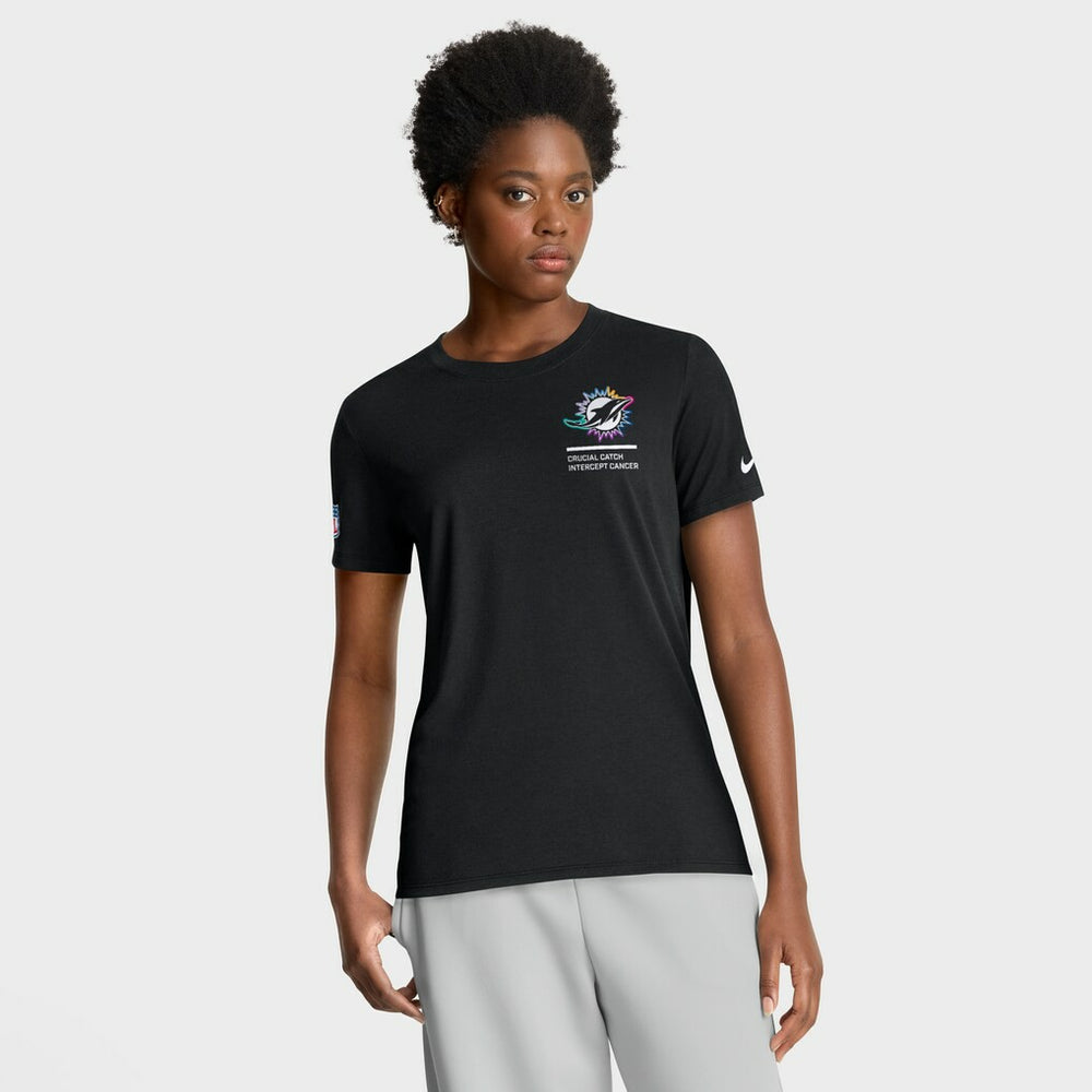NFL Miami Dolphins Women's 2025 NFL Crucial Catch Tri-Blend Dri-FIT T-Shirt