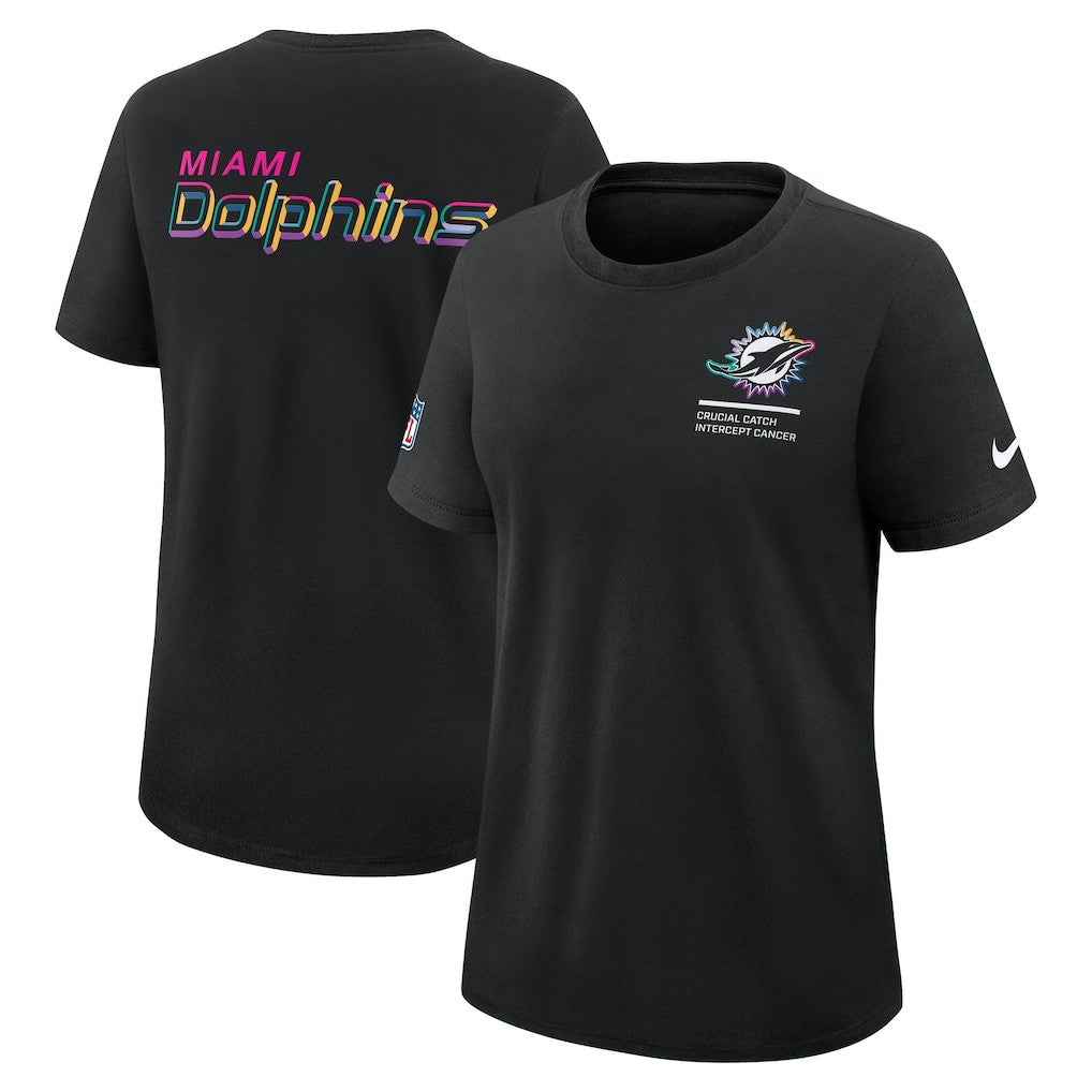 NFL Miami Dolphins Women's 2025 NFL Crucial Catch Tri-Blend Dri-FIT T-Shirt