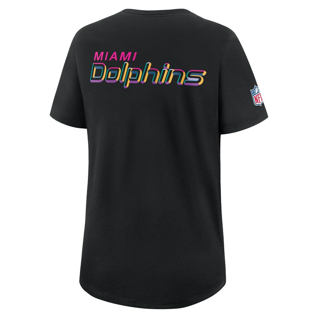 NFL Miami Dolphins Women's 2025 NFL Crucial Catch Tri-Blend Dri-FIT T-Shirt