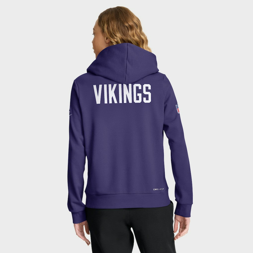 NFL Minnesota Vikings Women's Throwback Sideline Standard Issue Dri-FIT Hoodie