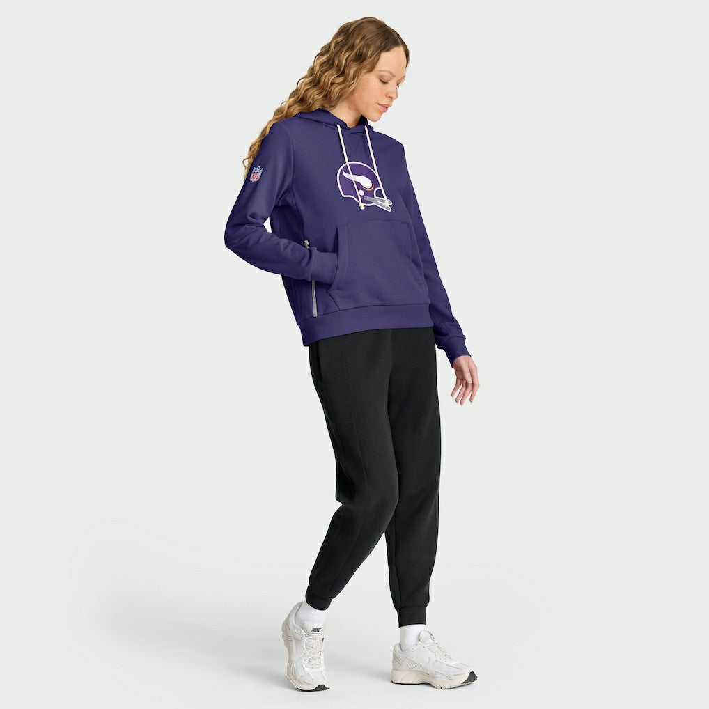 NFL Minnesota Vikings Women's Throwback Sideline Standard Issue Dri-FIT Hoodie