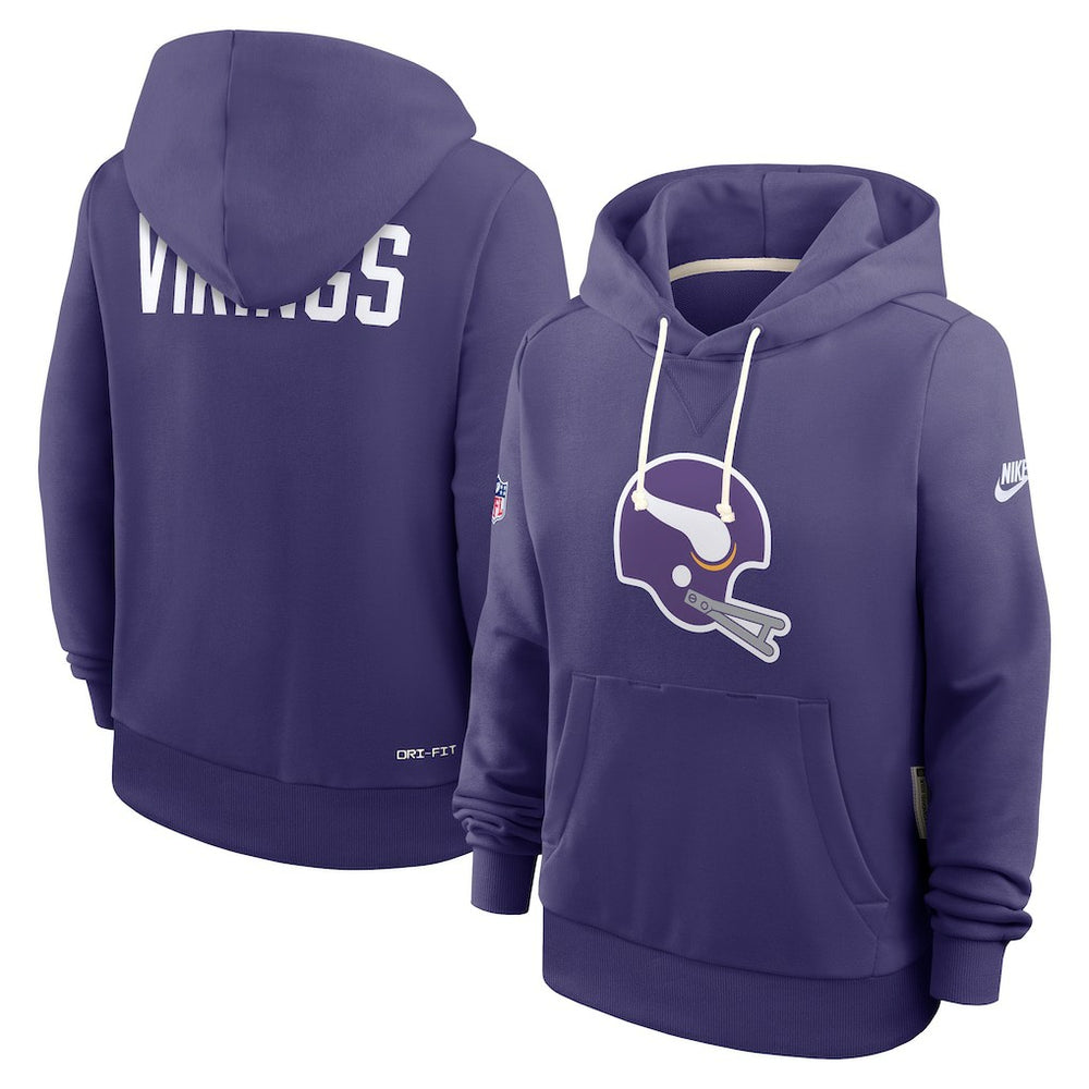 NFL Minnesota Vikings Women's Throwback Sideline Standard Issue Dri-FIT Hoodie
